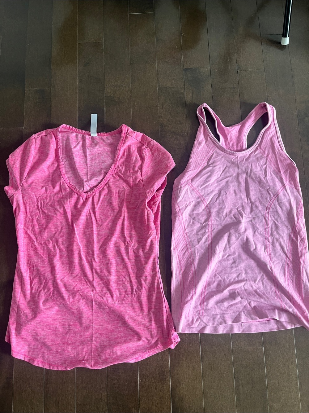 Bundle of two (90 Degree By Reflex + other) Pink Heather Tank Tops